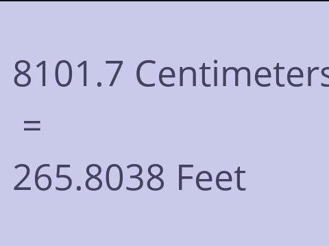 8101.7 CM TO FEET