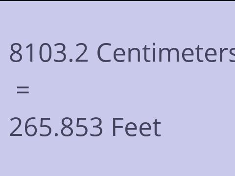 8103.2 CM TO FEET