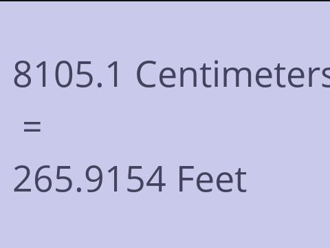 8105.1 CM TO FEET