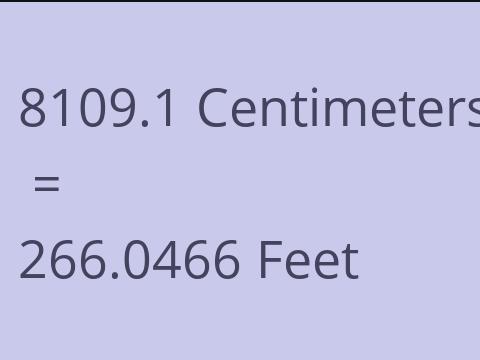 8109.1 CM TO FEET