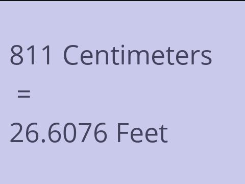 811 CM TO FEET