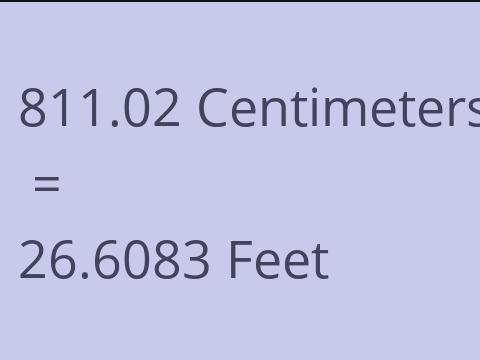 811.02 CM TO FEET