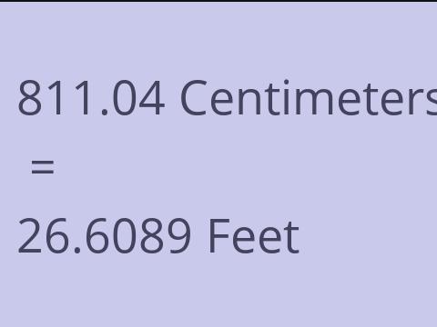 811.04 CM TO FEET