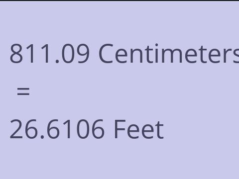 811.09 CM TO FEET