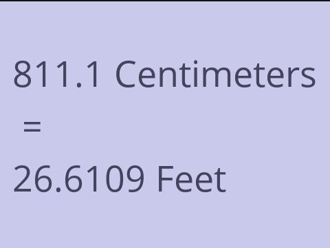 811.1 CM TO FEET