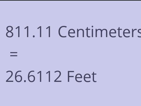 811.11 CM TO FEET