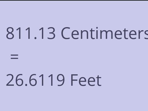 811.13 CM TO FEET