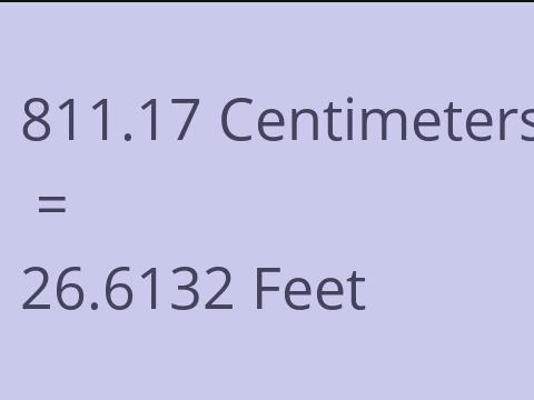 811.17 CM TO FEET