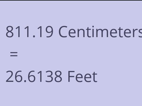 811.19 CM TO FEET