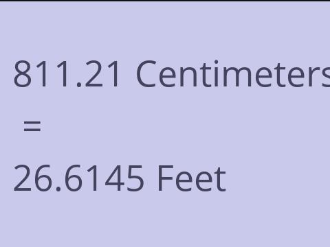 811.21 CM TO FEET