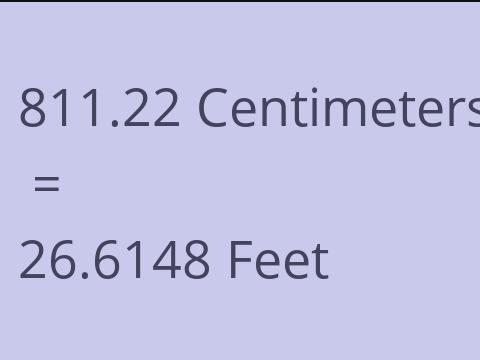 811.22 CM TO FEET