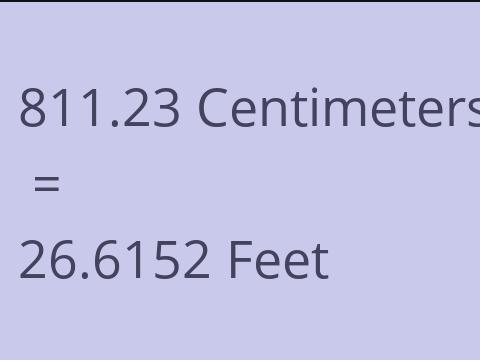 811.23 CM TO FEET