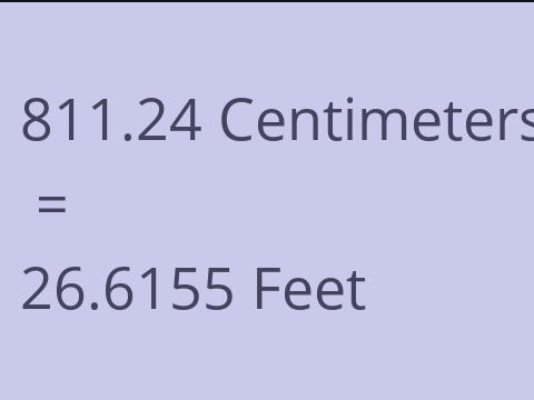 811.24 CM TO FEET