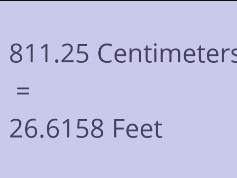 811.25 CM TO FEET