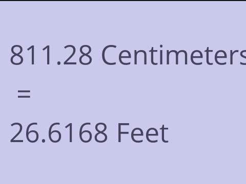 811.28 CM TO FEET