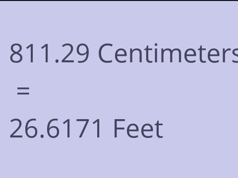 811.29 CM TO FEET