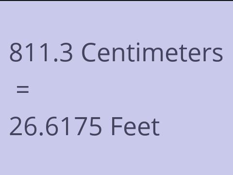 811.3 CM TO FEET