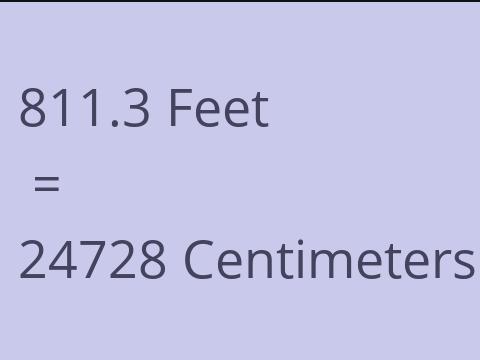 811.3 FEET TO CM