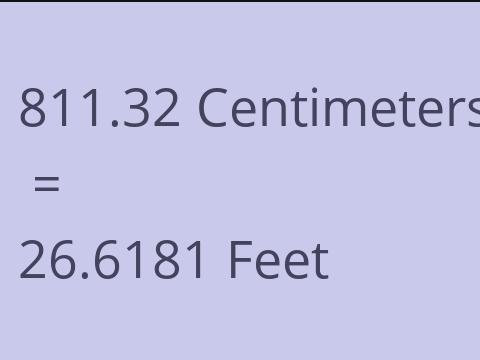 811.32 CM TO FEET