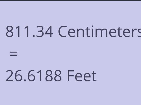 811.34 CM TO FEET