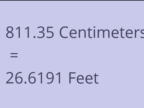 811.35 CM TO FEET