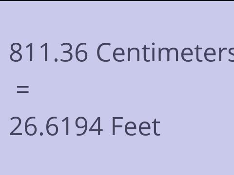 811.36 CM TO FEET