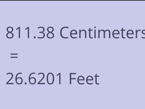 811.38 CM TO FEET