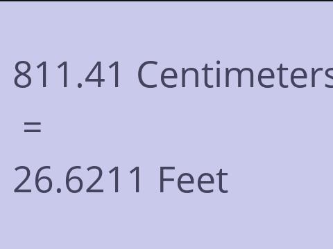 811.41 CM TO FEET