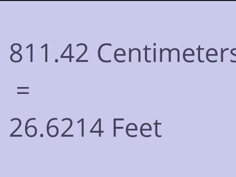 811.42 CM TO FEET