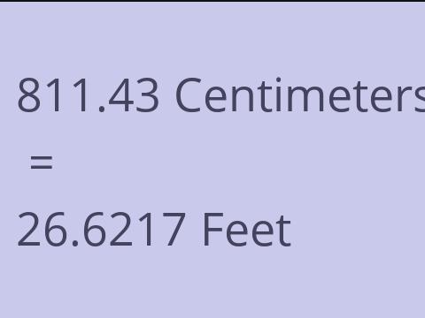 811.43 CM TO FEET