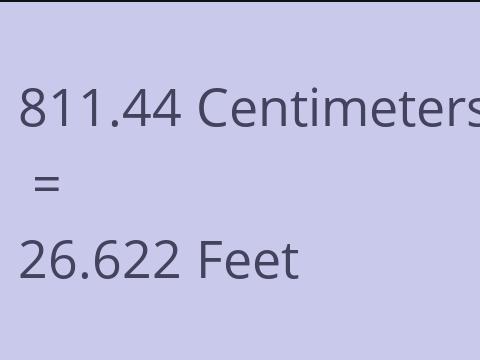 811.44 CM TO FEET