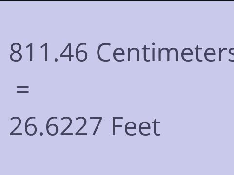 811.46 CM TO FEET