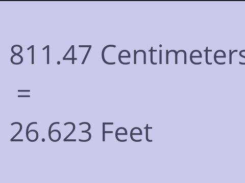 811.47 CM TO FEET