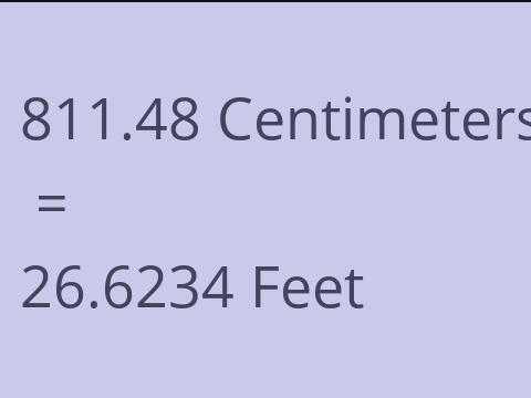 811.48 CM TO FEET