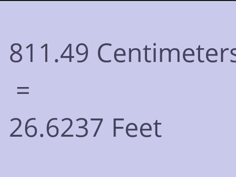 811.49 CM TO FEET