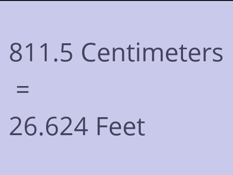 811.5 CM TO FEET