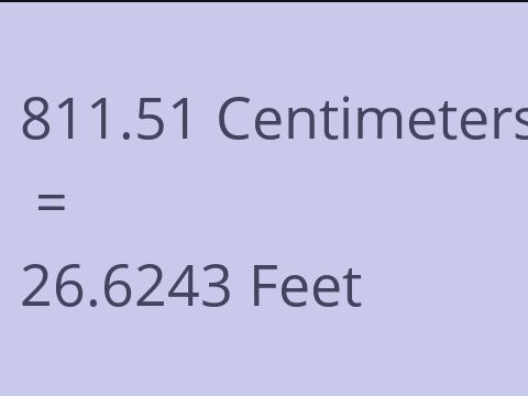 811.51 CM TO FEET