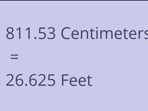 811.53 CM TO FEET