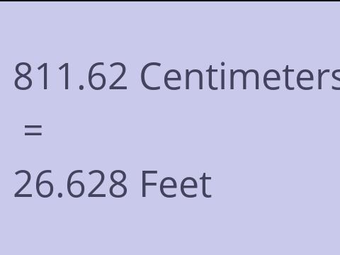 811.62 CM TO FEET