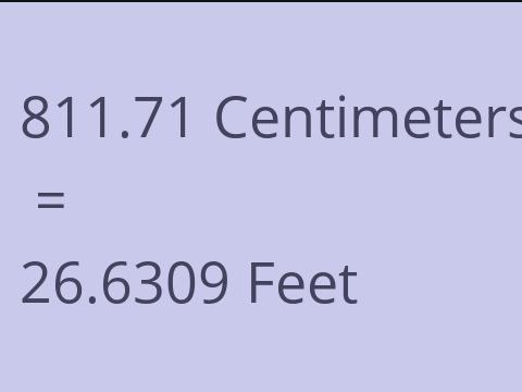 811.71 CM TO FEET