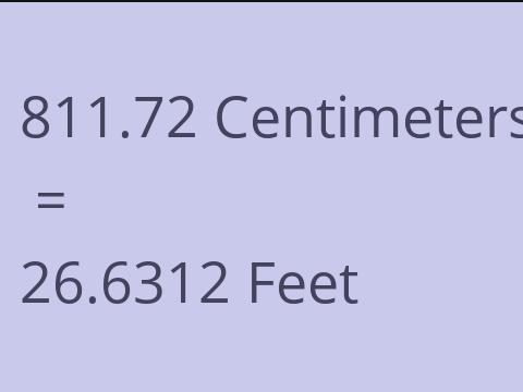 811.72 CM TO FEET