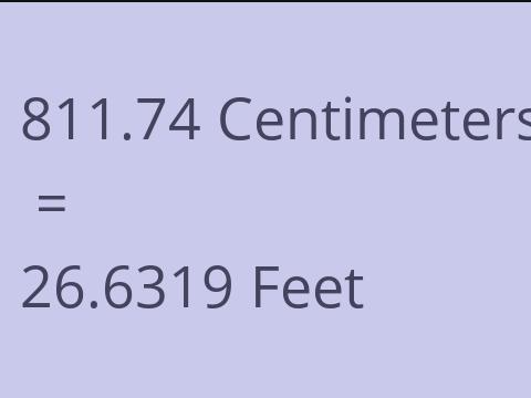 811.74 CM TO FEET