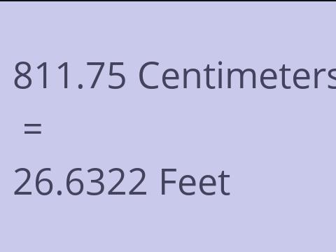 811.75 CM TO FEET