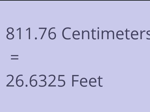 811.76 CM TO FEET