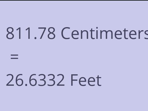 811.78 CM TO FEET