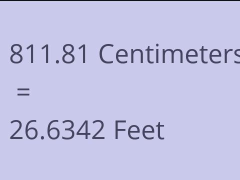 811.81 CM TO FEET