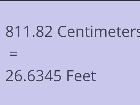 811.82 CM TO FEET