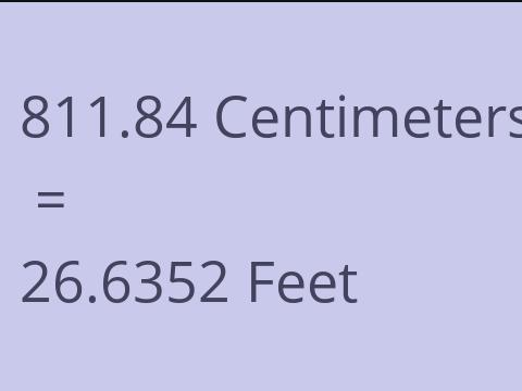 811.84 CM TO FEET