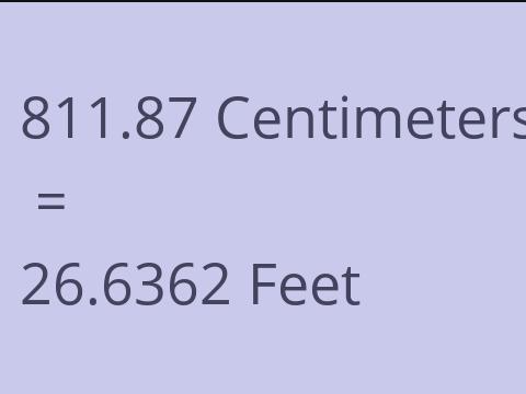 811.87 CM TO FEET