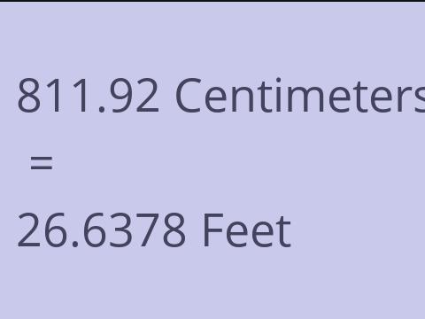 811.92 CM TO FEET